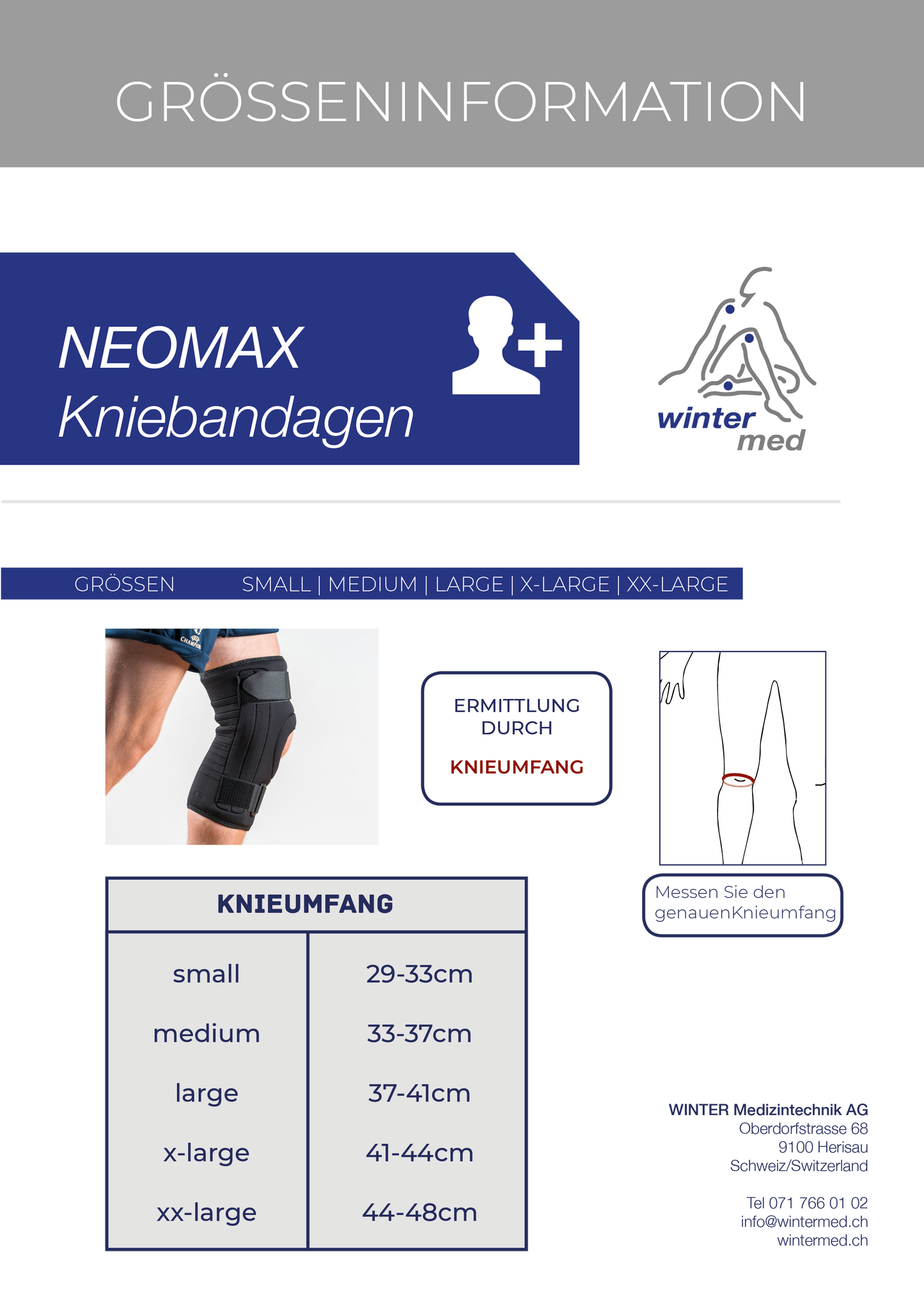 NEOMAX Kniebandage mit Gelenken
