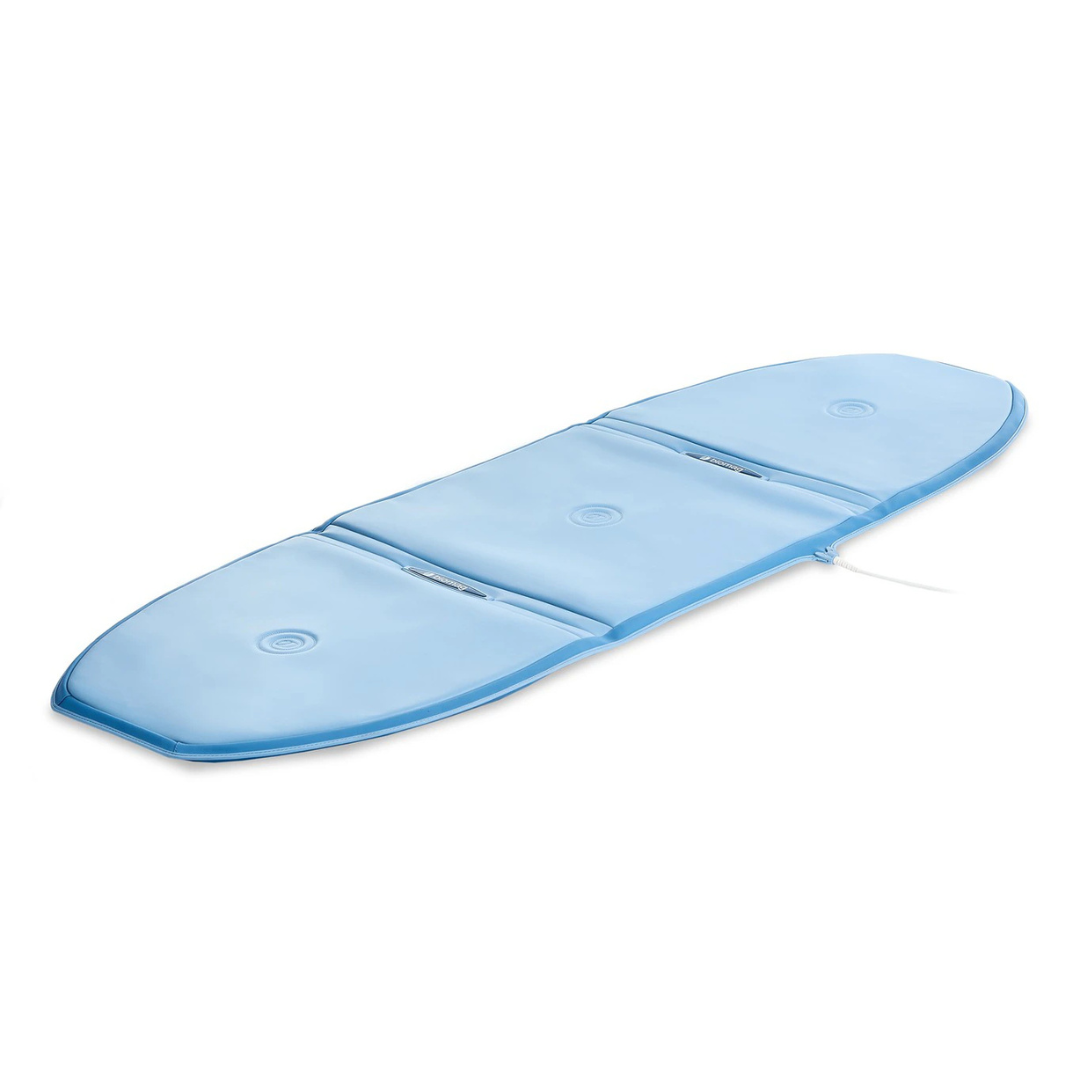 Blaue Biomag A12PL-3D-e Magnetfeldtherapie Matte für Ganzkörperanwendungen, aus linker Seitenperspektive.